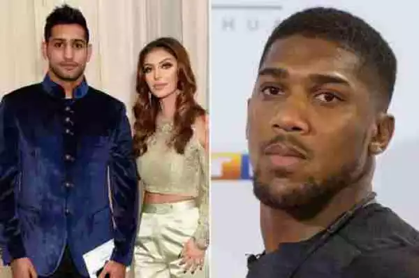 Amir Khan Who Accused Anthony Joshua Of Sleeping With His Wife, Sent His Wife To Apologise For Him